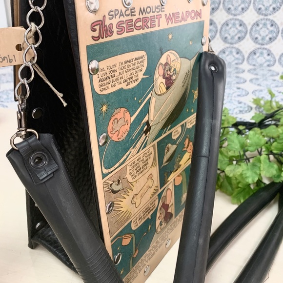 Vintage Purse Space Mouse Upcycled Cool NWT - Picture 9 of 14